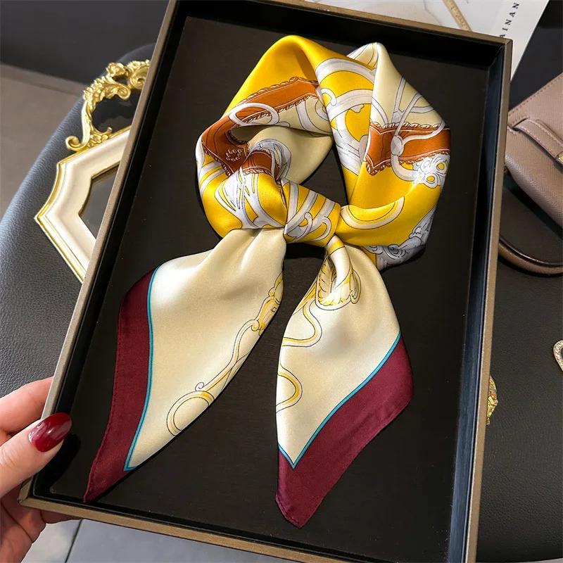 Women Scarf Luxury Floral Print Square Silk Hijab Hair Bands Neckerchief Fashion TieFemale Satin Shawl Foulard Ribbon Headband 70x70cm
Women Scarf Luxury Floral Print Square Silk Hijab Hair Bands Neckerchief Fashion TieFemale Satin Shawl Foulard Ribbon Headband 70x70cm