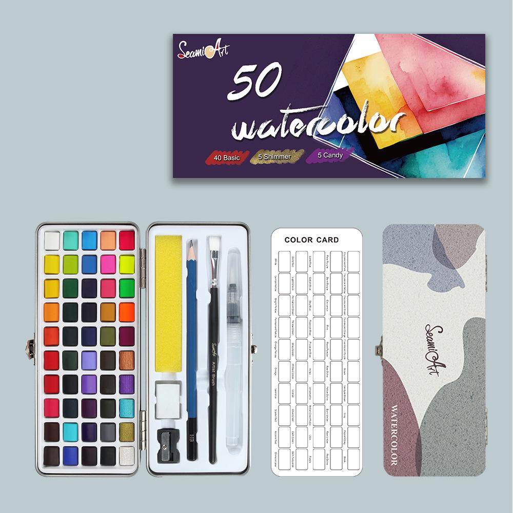 SeamiArt 100-Color Pearlescent Watercolor Nail Art & Gradient Painting Set
SeamiArt 100-Color Pearlescent Watercolor Nail Art & Gradient Painting Set
