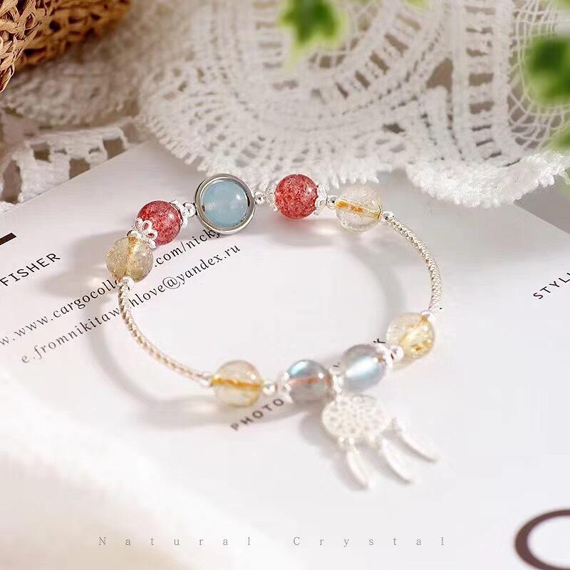 Dream Catcher with Lavender Amethyst and Strawberry Quartz95Silver Dreamcatcher Pendant Silver Bracelet|Valentine s Day Gift Yellow Rutilated Quartz D
Dream Catcher with Lavender Amethyst and Strawberry Quartz95Silver Dreamcatcher Pendant Silver Bracelet|Valentine s Day Gift Yellow Rutilated Quartz D