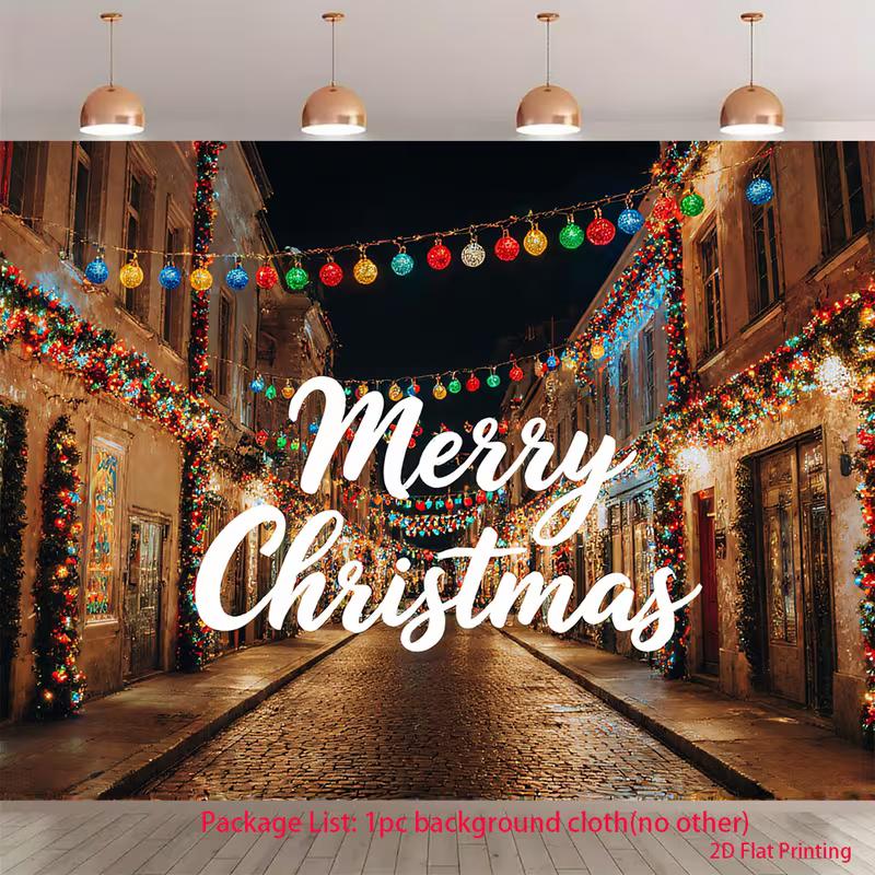 2D Holiday Themed Backdrop 2D Merry Christmas Festive Street Background for Christmas Event Decoratio 47.2x31.5inch/120*80cm
2D Holiday Themed Backdrop 2D Merry Christmas Festive Street Background for Christmas Event Decoratio 47.2x31.5inch/120*80cm