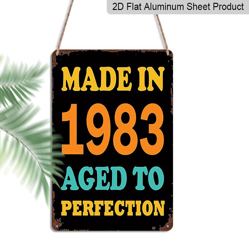 2D Flat 1pc Vintage 1983 Metal Wall Sign - Distressed Retro 1983 Year Decoration with Orange & Turquoise Lettering - Aluminium Construction Suitable 20*30cm
2D Flat 1pc Vintage 1983 Metal Wall Sign - Distressed Retro 1983 Year Decoration with Orange & Turquoise Lettering - Aluminium Construction Suitable 20*30cm
