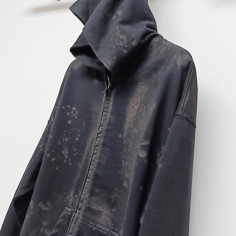23SS Black Mud-Dye Distressed Zipper Hoodie Jacket M
23SS Black Mud-Dye Distressed Zipper Hoodie Jacket M