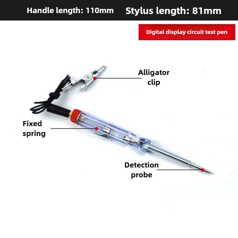Automotive Test Pen LED Test Light Digital Display 12V 24V 70V Car Repair Circuit Fuse Tester Voltage Tester
Automotive Test Pen LED Test Light Digital Display 12V 24V 70V Car Repair Circuit Fuse Tester Voltage Tester