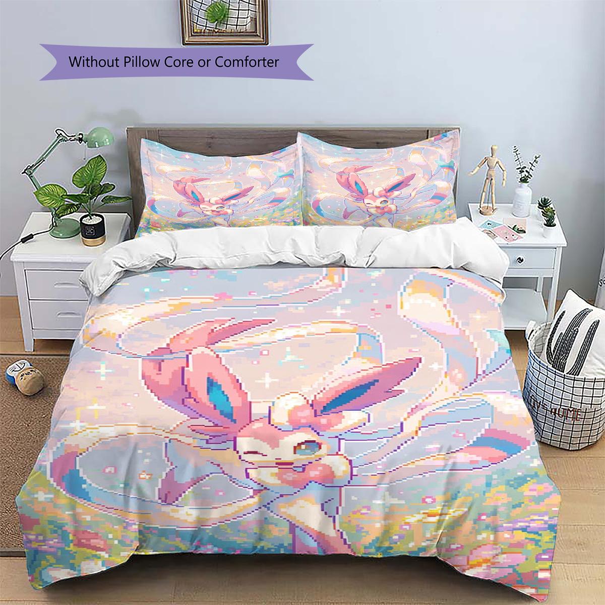 Sylveon Patterned Pillowcase & Duvet Cover Set Bedroom Use Decor Bedding Gift for Anime Lovers.-TING 135x200cm
Sylveon Patterned Pillowcase & Duvet Cover Set Bedroom Use Decor Bedding Gift for Anime Lovers.-TING 135x200cm