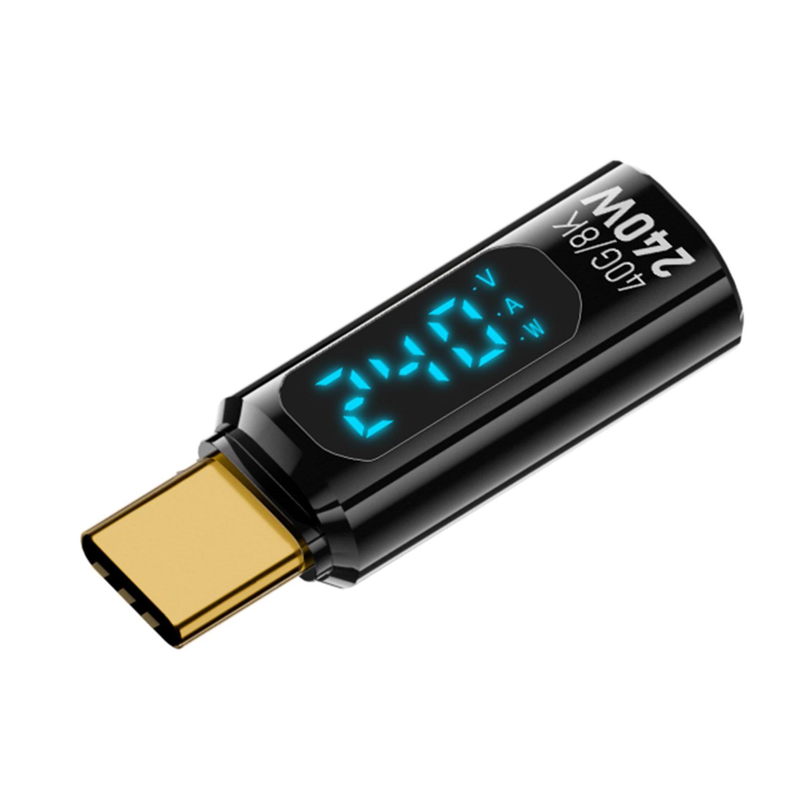 Высокоскоростной адаптер USB C - USB C со светодиодным дисплеем, мощностью 240 Вт, передачей данных 40 Гбит/с, синхронизацией данных, разъемом OTG 2
Высокоскоростной адаптер USB C - USB C со светодиодным дисплеем, мощностью 240 Вт, передачей данных 40 Гбит/с, синхронизацией данных, разъемом OTG 2