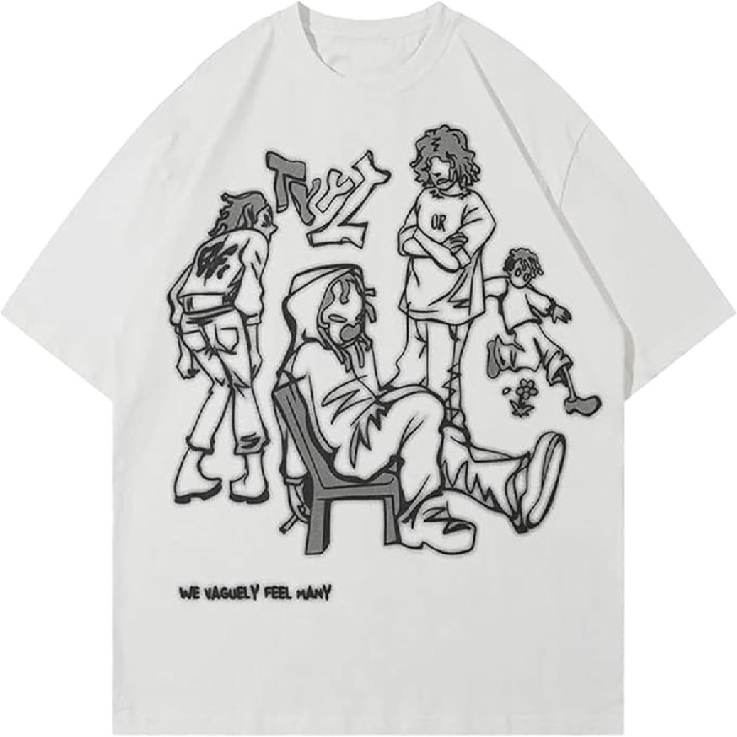 Oversized Graphic Tees Men Vintage Y2K Print Shirts Streetwear Unisex Harajuku T-Shirts XXXXXL білий
Oversized Graphic Tees Men Vintage Y2K Print Shirts Streetwear Unisex Harajuku T-Shirts XXXXXL білий