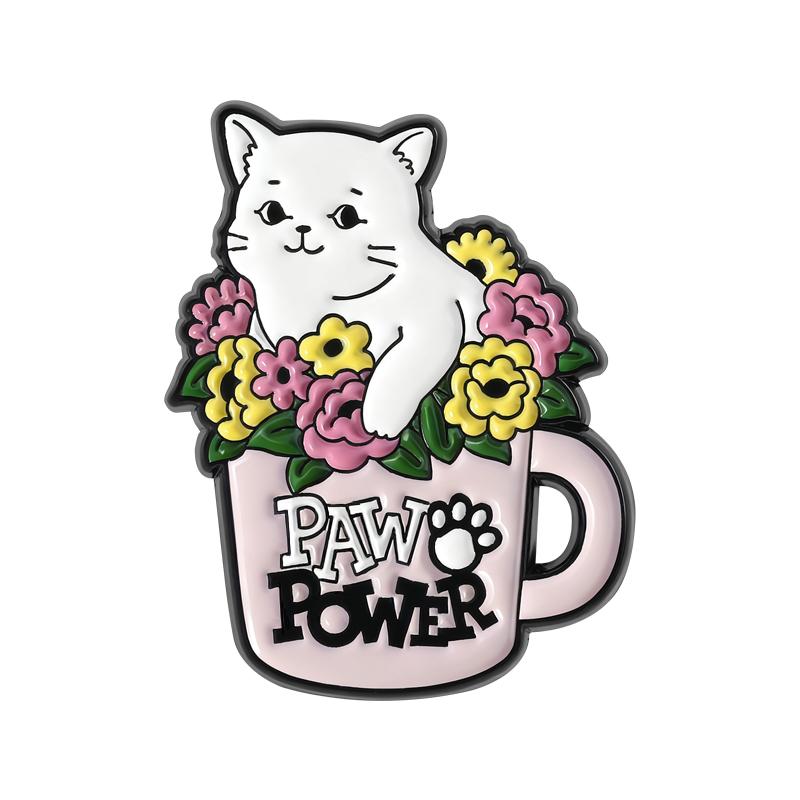 Paw Power Floral Pet Lovers Cup Enamel Pins Cute Kawaii Kitty Dog Teacup Mug Animal Brooch Lapel Badge Jewelry Gifts for Friends
Paw Power Floral Pet Lovers Cup Enamel Pins Cute Kawaii Kitty Dog Teacup Mug Animal Brooch Lapel Badge Jewelry Gifts for Friends