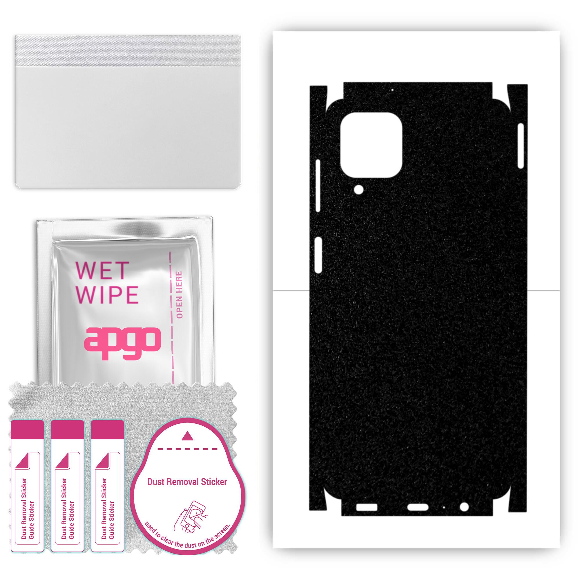 apgo Protective Skin Sticker for the back+sides compatible with Samsung Galaxy F12, Full Wrap Film, Foil, Vinyl - Pattern Matte Black
apgo Protective Skin Sticker for the back+sides compatible with Samsung Galaxy F12, Full Wrap Film, Foil, Vinyl - Pattern Matte Black