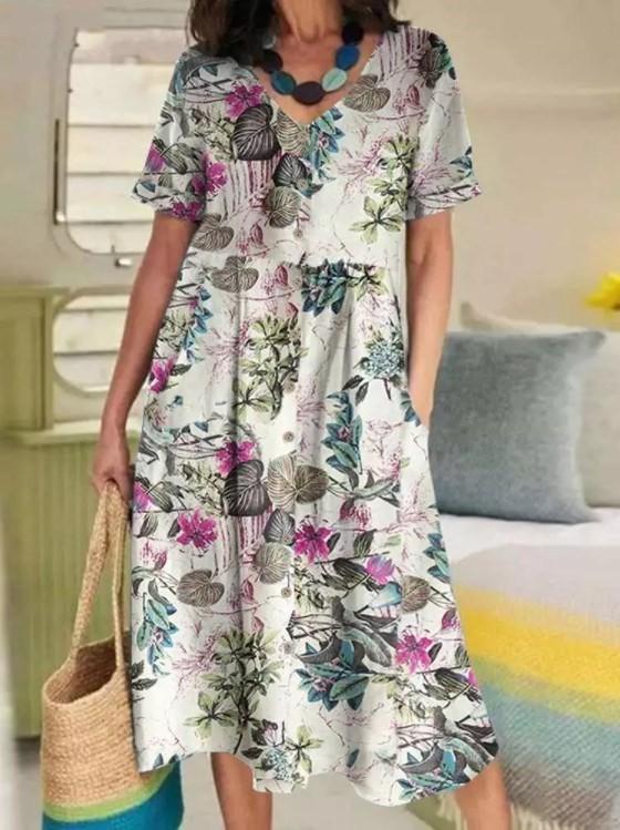 Women s Casual V Neck Bohemian Style Printed Dress with Pockets Midi Length Summer Loose Fit Lightweight Fabric L фиолетовый
Women s Casual V Neck Bohemian Style Printed Dress with Pockets Midi Length Summer Loose Fit Lightweight Fabric L фиолетовый