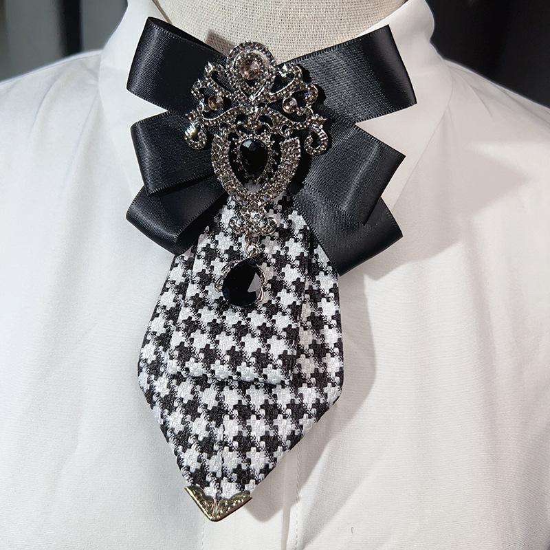 High-End Black Houndstooth Bow Tie for Men & Women - British Style Wedding Accessory
High-End Black Houndstooth Bow Tie for Men & Women - British Style Wedding Accessory