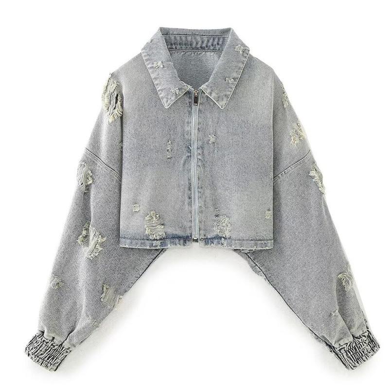 European & American Retro Women s Ripped Denim Short Jacket Winter Collection Extra Small
European & American Retro Women s Ripped Denim Short Jacket Winter Collection Extra Small