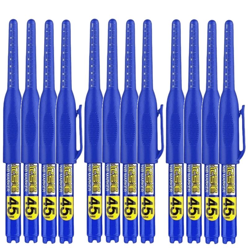 12Pcs Multi-Purpose 45mm Deep Drill Hole Long Nib Waterproof Marker Pens for Bathroom Woodworking Long Head Carpenter Pen White
12Pcs Multi-Purpose 45mm Deep Drill Hole Long Nib Waterproof Marker Pens for Bathroom Woodworking Long Head Carpenter Pen White