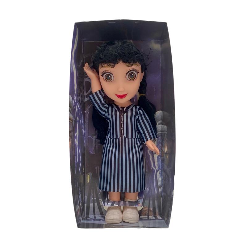 14-inch Wednesday Addams Doll From Adams Family In Colorful Box Stripe
14-inch Wednesday Addams Doll From Adams Family In Colorful Box Stripe