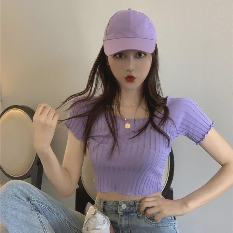 Korean Chic Summer 2025 Exposed Clavicle Knitted Crop Top - Women s Trendy Short-Sleeve Sweater One Size зелений
Korean Chic Summer 2025 Exposed Clavicle Knitted Crop Top - Women s Trendy Short-Sleeve Sweater One Size зелений