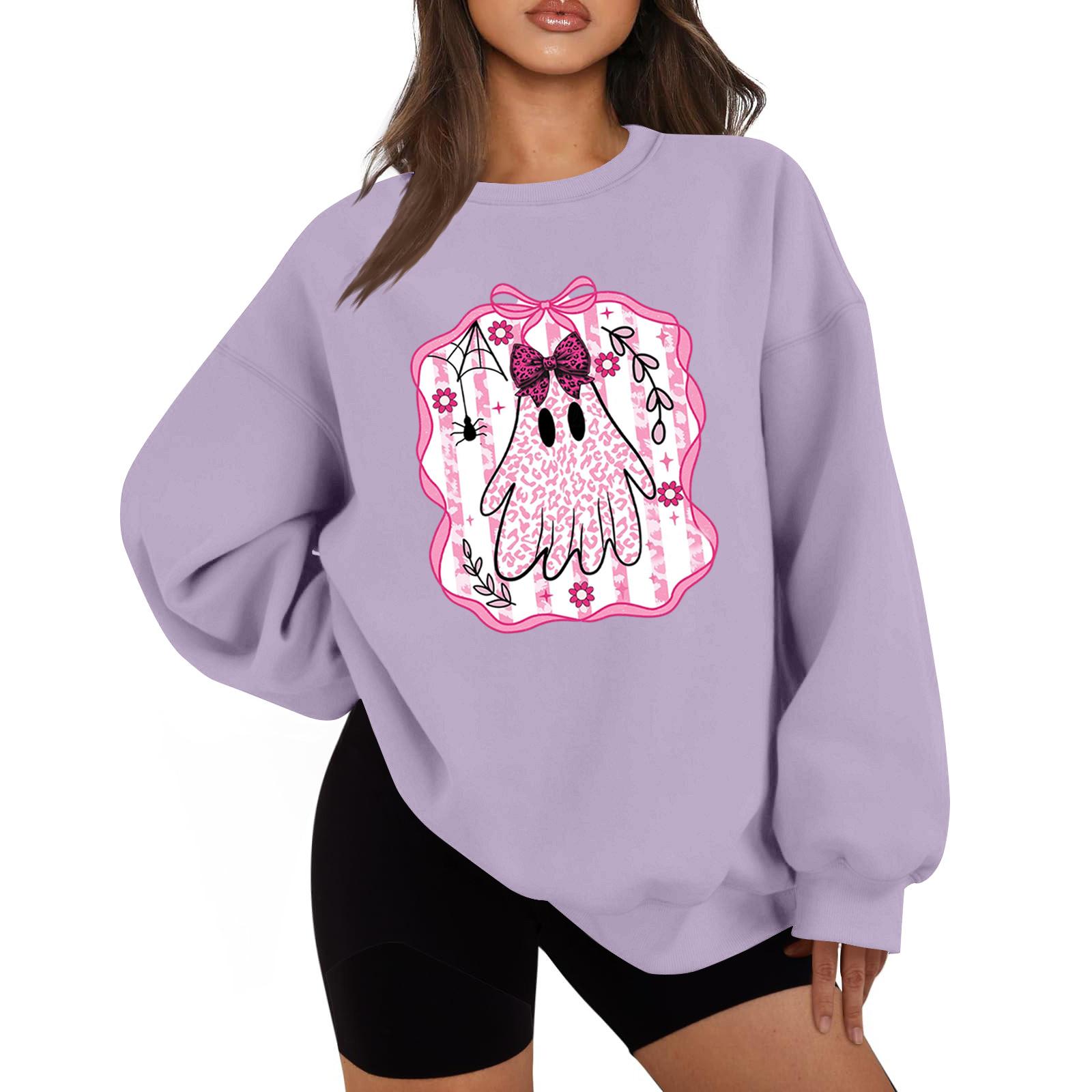 Женская мода повседневная блузка с длинным рукавом и принтом на Хэллоуин с круглым вырезом XL фиолетовый
Женская мода повседневная блузка с длинным рукавом и принтом на Хэллоуин с круглым вырезом XL фиолетовый