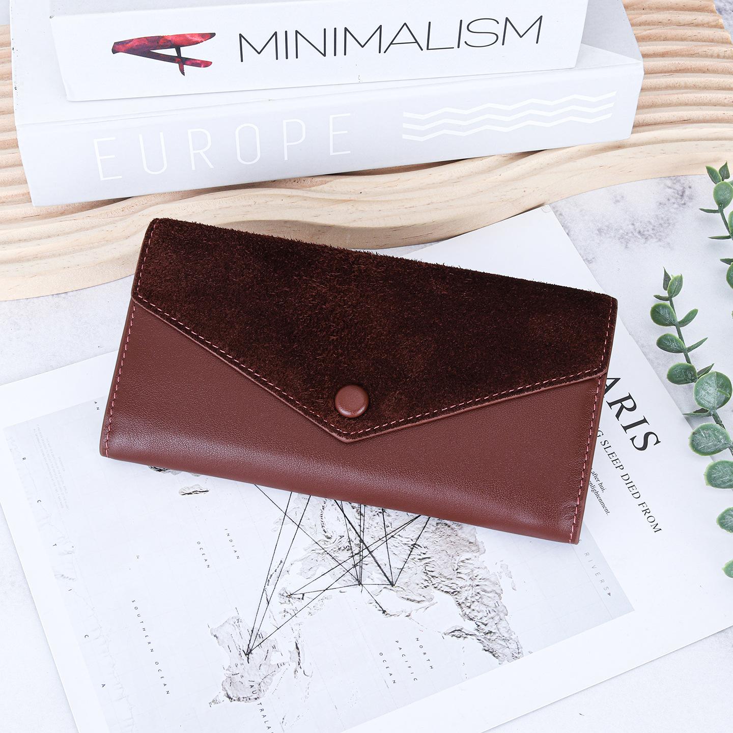 Minimalist Women Cow Leather Trifold Wallet, Ultra-Slim Long Wallet with Multi-Card Slots, Versatile Design Coin Pocket Wallet світло-коричневого кольору
Minimalist Women Cow Leather Trifold Wallet, Ultra-Slim Long Wallet with Multi-Card Slots, Versatile Design Coin Pocket Wallet світло-коричневого кольору