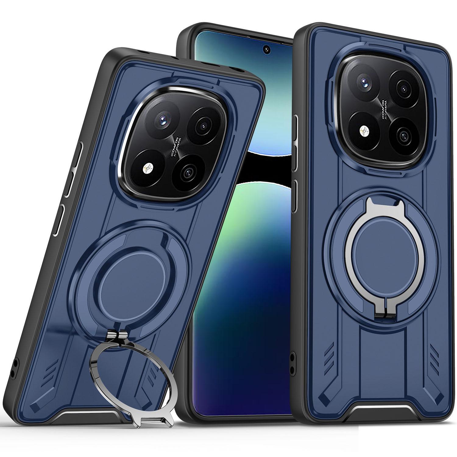 For Xiaomi Redmi Note 14 Pro+ 5G Case Compatible with MagSafe Rotating Ring Kickstand PC+TPU Shockproof Phone Cover Blue
For Xiaomi Redmi Note 14 Pro+ 5G Case Compatible with MagSafe Rotating Ring Kickstand PC+TPU Shockproof Phone Cover Blue