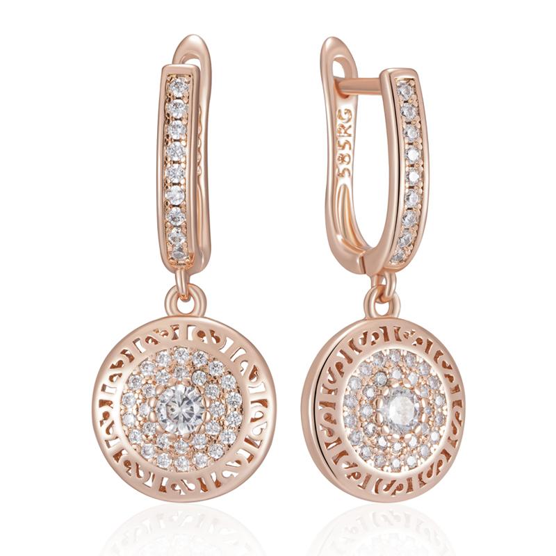 Rose Gold Color Drop Earrings For Women Fashion White Natural Zircon Accessories Daily Fine Jewelry Crystal Gift
Rose Gold Color Drop Earrings For Women Fashion White Natural Zircon Accessories Daily Fine Jewelry Crystal Gift