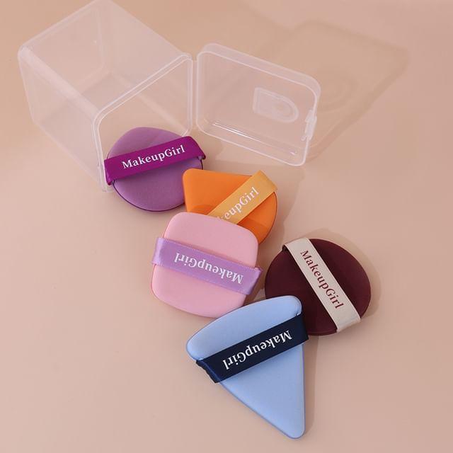 Hepius - Set of 5: Powder Puff (Various Designs) with Case Blue & Purple & Pink
Hepius - Set of 5: Powder Puff (Various Designs) with Case Blue & Purple & Pink