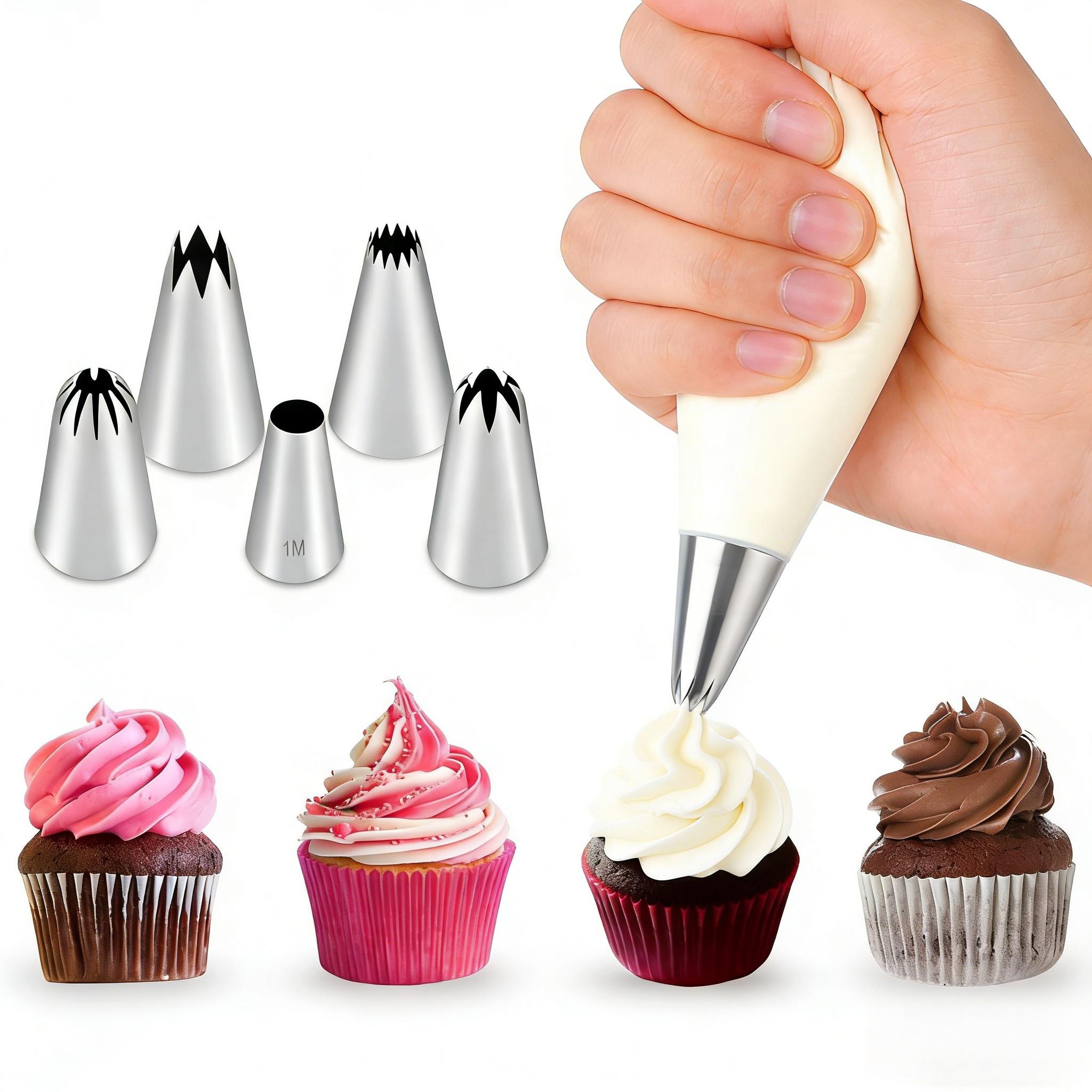 5 Metal Icing Tips Kit (1M, 1A, 4B, 6B, 108E) - For Beginners & Bakers, Black Friday Essential for Home Baking срібний
5 Metal Icing Tips Kit (1M, 1A, 4B, 6B, 108E) - For Beginners & Bakers, Black Friday Essential for Home Baking срібний