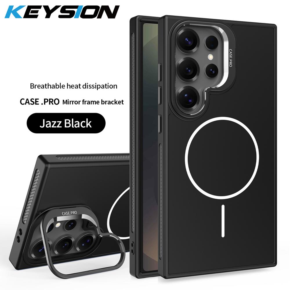 KEYSION Магнитный беспроводной зарядный чехол для MagSafe для Samsung Galaxy S25 S24 Ultra 5G с теплоотводом, подставкой для камеры, чехол для телефона for Galaxy S25 чёрный
KEYSION Магнитный беспроводной зарядный чехол для MagSafe для Samsung Galaxy S25 S24 Ultra 5G с теплоотводом, подставкой для камеры, чехол для телефона for Galaxy S25 чёрный