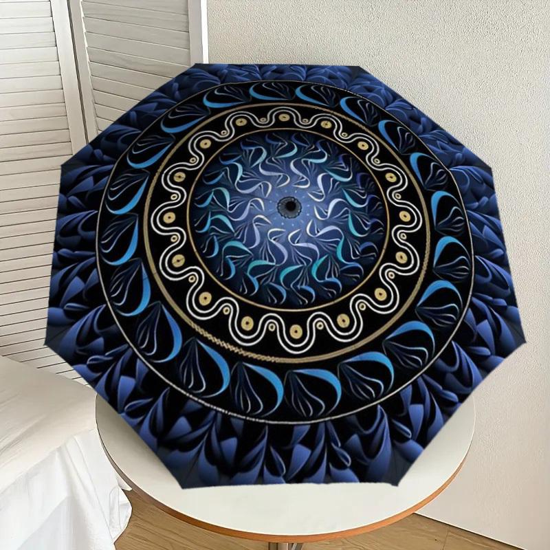 1pc Blue Floral Mandala Automatic Folding Umbrella - Compact 8-Rib Design,Perfect Gift for Friends & Family yy250926049
1pc Blue Floral Mandala Automatic Folding Umbrella - Compact 8-Rib Design,Perfect Gift for Friends & Family yy250926049