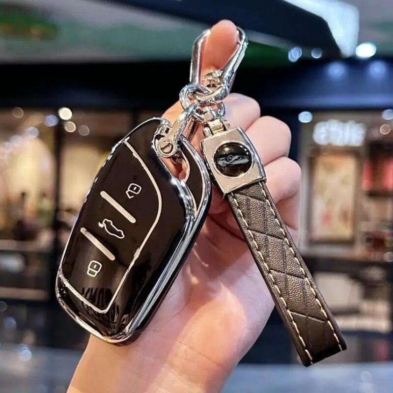 Чехол для брелока с кожаным ремешком для MG ZS, для MG6 EV EZS HS EHS для Roewe RX5 I5 I6 RX3 RX8 ERX5, аксессуары для ключей
Чехол для брелока с кожаным ремешком для MG ZS, для MG6 EV EZS HS EHS для Roewe RX5 I5 I6 RX3 RX8 ERX5, аксессуары для ключей
