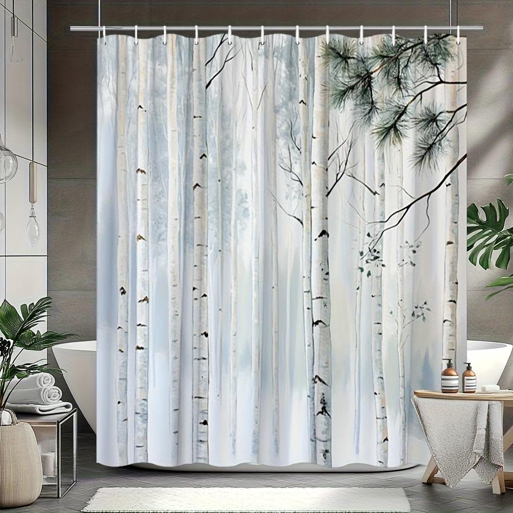 1Pc Serene Birch Forest Shower Curtain - White Dead Tree Trunk Mist Watercolor Design,, 70.8X70.8 Inches, 12 Hooks, Washable And W60H190(CM)-1 Pcs
1Pc Serene Birch Forest Shower Curtain - White Dead Tree Trunk Mist Watercolor Design,, 70.8X70.8 Inches, 12 Hooks, Washable And W60H190(CM)-1 Pcs