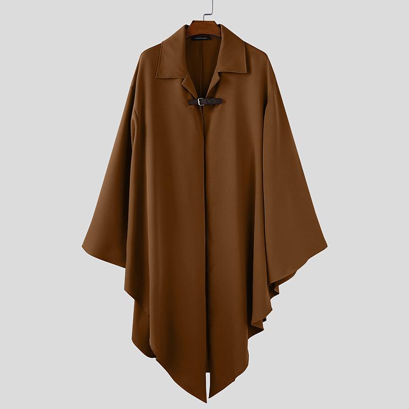 INCERUN Men Casual Loose Irregular Cloak Tops Baggy Long Cape Coats Windbreaker M коричневий
INCERUN Men Casual Loose Irregular Cloak Tops Baggy Long Cape Coats Windbreaker M коричневий