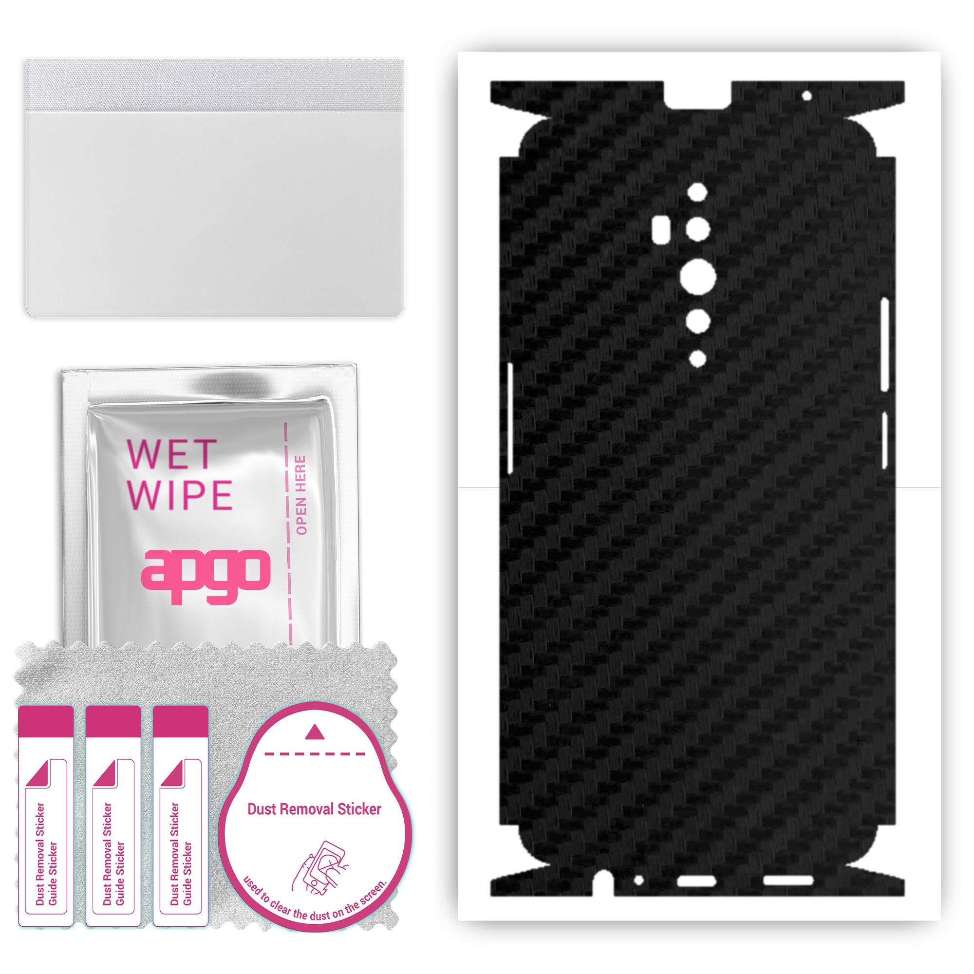 apgo Protective Skin Sticker for the back+sides compatible with Oppo Reno2 Z, Full Wrap Film, Foil, Vinyl - Pattern Carbon Black
apgo Protective Skin Sticker for the back+sides compatible with Oppo Reno2 Z, Full Wrap Film, Foil, Vinyl - Pattern Carbon Black