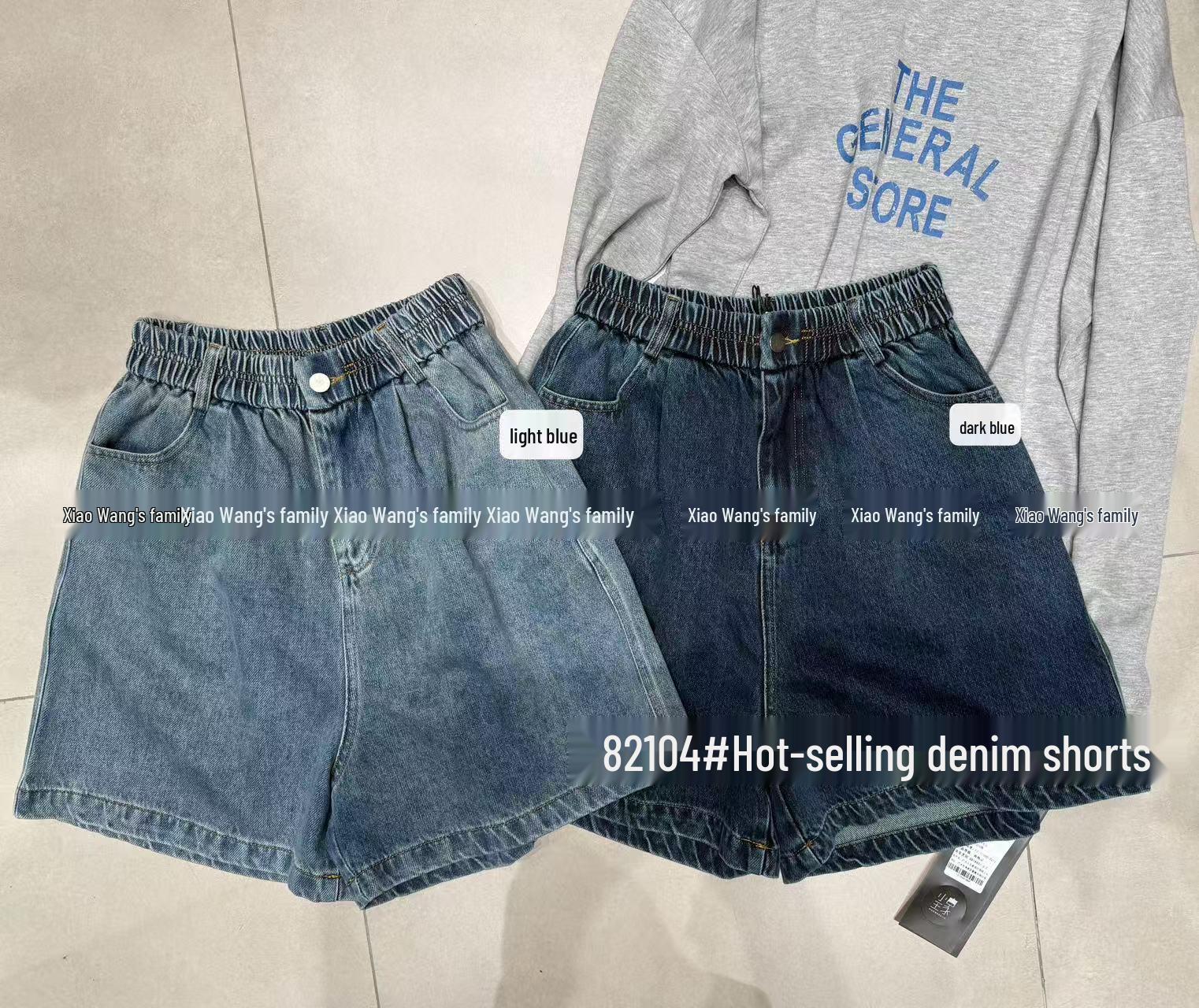 Эластичные джинсовые шорты с высокой талией в корейском стиле больших размеров в стиле ретро с широкими штанинами от Сяо Вана One Size светло-синий
Эластичные джинсовые шорты с высокой талией в корейском стиле больших размеров в стиле ретро с широкими штанинами от Сяо Вана One Size светло-синий