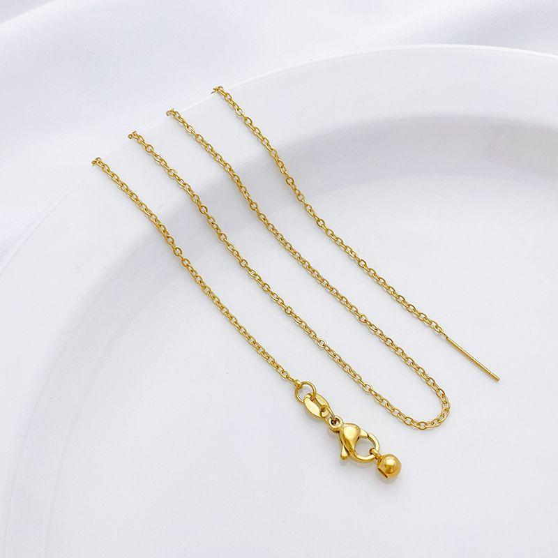 Титановая сталь Не выцветающая Регулируемая Универсальная цепочка на ключицу в форме буквы О с игольчатой струной, бусинами, коробчатой цепью, аксессуары для DIY ожерелья
Титановая сталь Не выцветающая Регулируемая Универсальная цепочка на ключицу в форме буквы О с игольчатой струной, бусинами, коробчатой цепью, аксессуары для DIY ожерелья