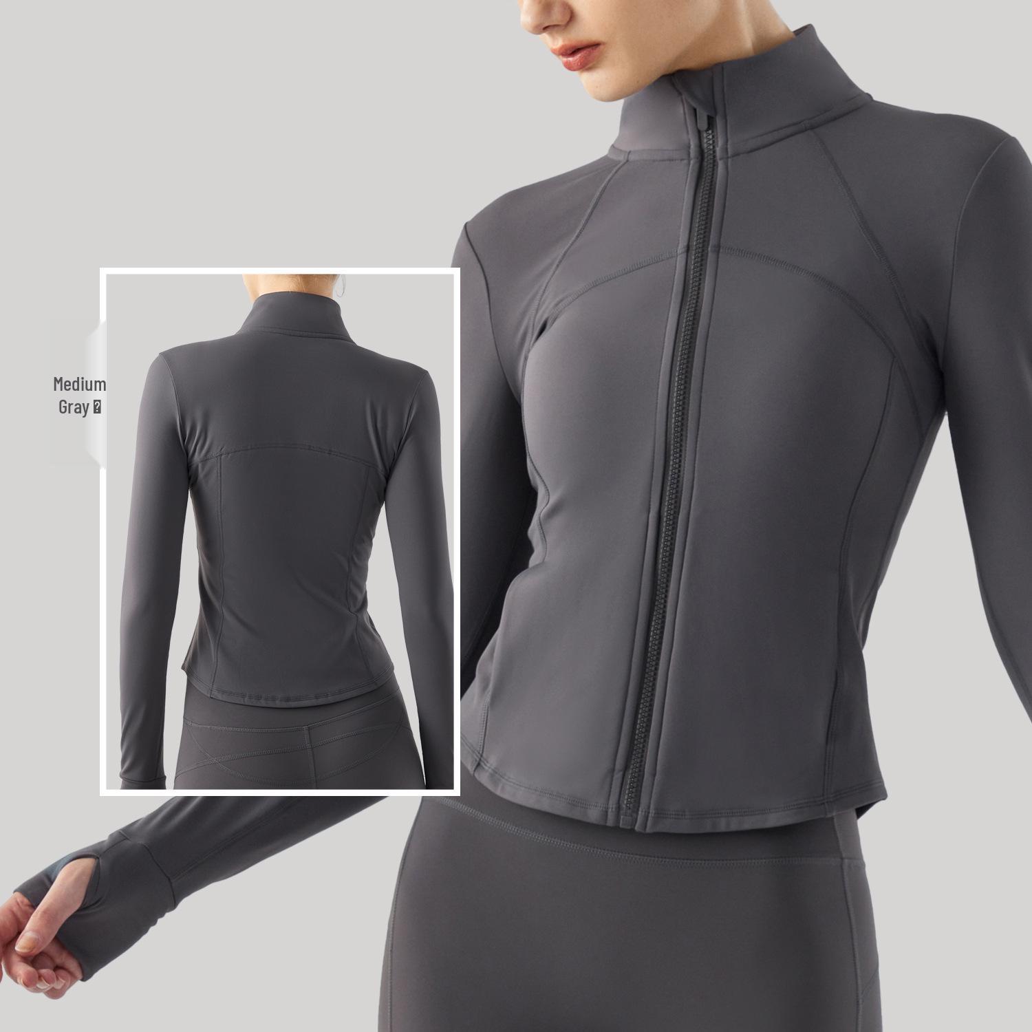 Skin-Friendly Fleece-Lined Slim Yoga Jacket with Thumbholes - Women s Warm Stand Collar Sportswear for Autumn/Winter XL
Skin-Friendly Fleece-Lined Slim Yoga Jacket with Thumbholes - Women s Warm Stand Collar Sportswear for Autumn/Winter XL