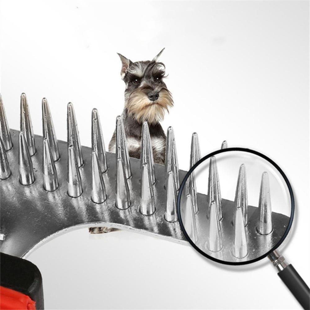 Steel Double Row Pins Comfortable Grip Dog Supplies Pet Grooming Comb Fur Cleaning Tool Rake Comb
Steel Double Row Pins Comfortable Grip Dog Supplies Pet Grooming Comb Fur Cleaning Tool Rake Comb