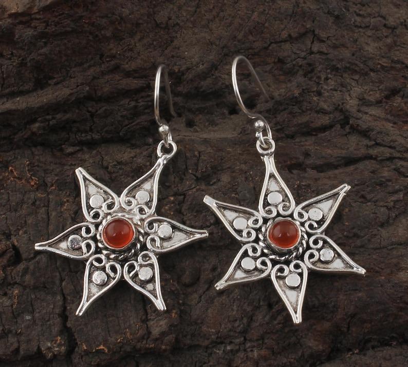 Solid 925 Sterling Silver Carnelian Gemstone Handmade Designer Boho Earrings Women Earrings Jewelry
Solid 925 Sterling Silver Carnelian Gemstone Handmade Designer Boho Earrings Women Earrings Jewelry