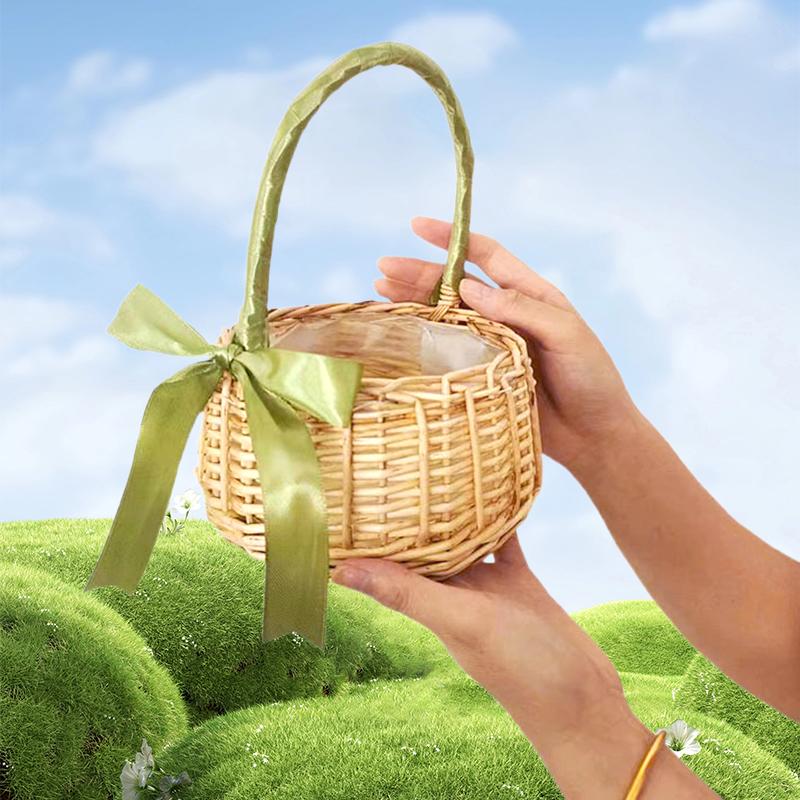 Ручная плетенная цветочная корзина с ручкой для дома, свадебный бант, шелковая лента, аксессуары, принадлежности
Ручная плетенная цветочная корзина с ручкой для дома, свадебный бант, шелковая лента, аксессуары, принадлежности