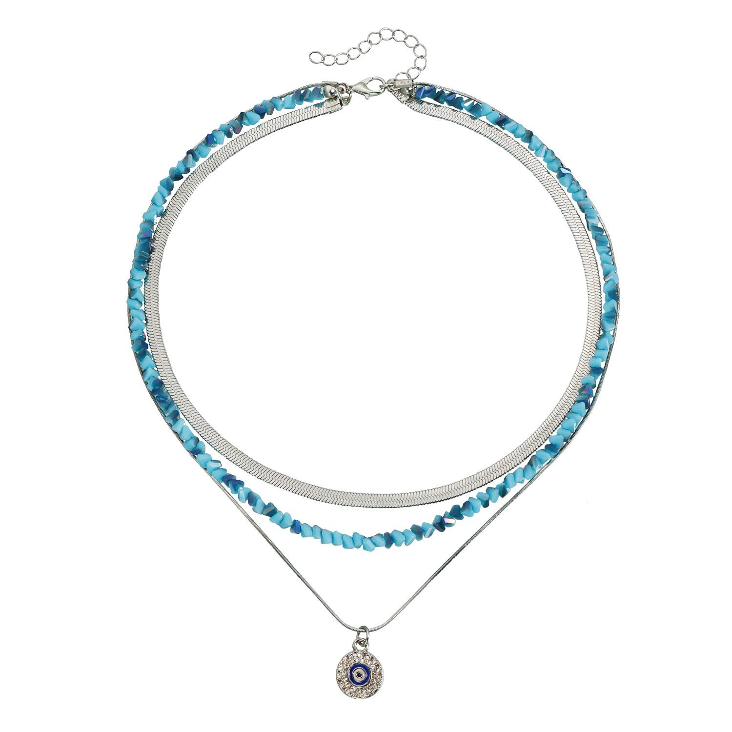 European and American jewelry light luxury fashion devil s eye necklace cut blue crystal tide necklace neck chain
European and American jewelry light luxury fashion devil s eye necklace cut blue crystal tide necklace neck chain