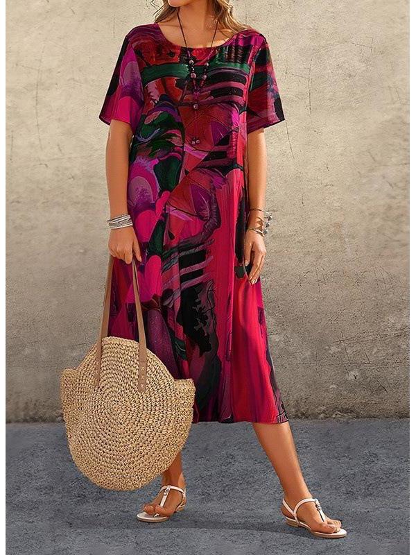2023 European & American Summer Casual Print Short-Sleeve Loose Beach Maxi Dress 4XL червоний
2023 European & American Summer Casual Print Short-Sleeve Loose Beach Maxi Dress 4XL червоний