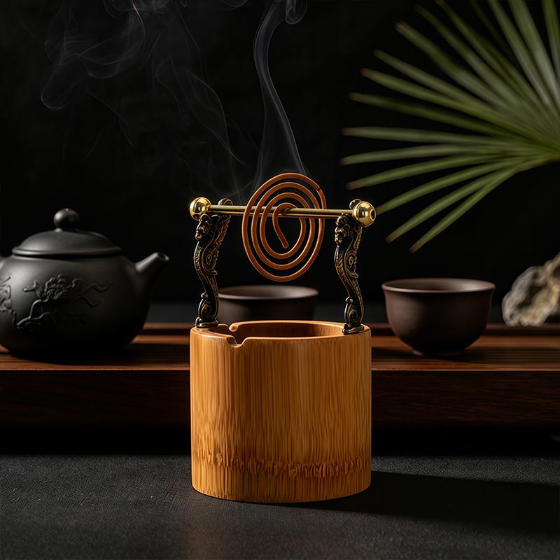 Bamboo Incense Burner Metal Coil Incense Holder with Ash Catcher for Home Office Yoga Meditation
Bamboo Incense Burner Metal Coil Incense Holder with Ash Catcher for Home Office Yoga Meditation
