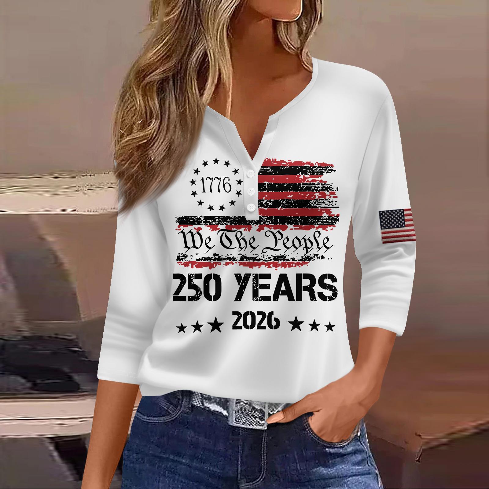 Women s T Shirt Independence Day Print Button 3/4 Sleeve Daily Weekend Fashion Basic V- Neck Regular Top XL білий
Women s T Shirt Independence Day Print Button 3/4 Sleeve Daily Weekend Fashion Basic V- Neck Regular Top XL білий