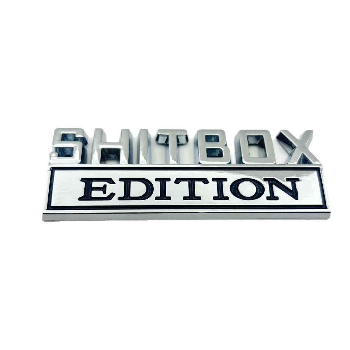 Exclusive Cross-Border Metal Car Fender Emblem SHIT BOX Badge чёрный/серебряный
Exclusive Cross-Border Metal Car Fender Emblem SHIT BOX Badge чёрный/серебряный