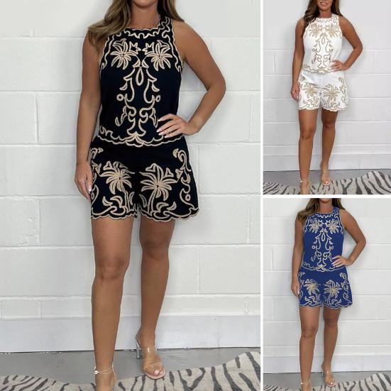 2 шт./компл., женский комплект с жилетом и шортами, комплект с цифровым принтом и круглым вырезом, без рукавов, с открытыми плечами, с цветочным краем, для отдыха, пляжные шорты, комплект для повседневного ношения, наряд M белый
2 шт./компл., женский комплект с жилетом и шортами, комплект с цифровым принтом и круглым вырезом, без рукавов, с открытыми плечами, с цветочным краем, для отдыха, пляжные шорты, комплект для повседневного ношения, наряд M белый