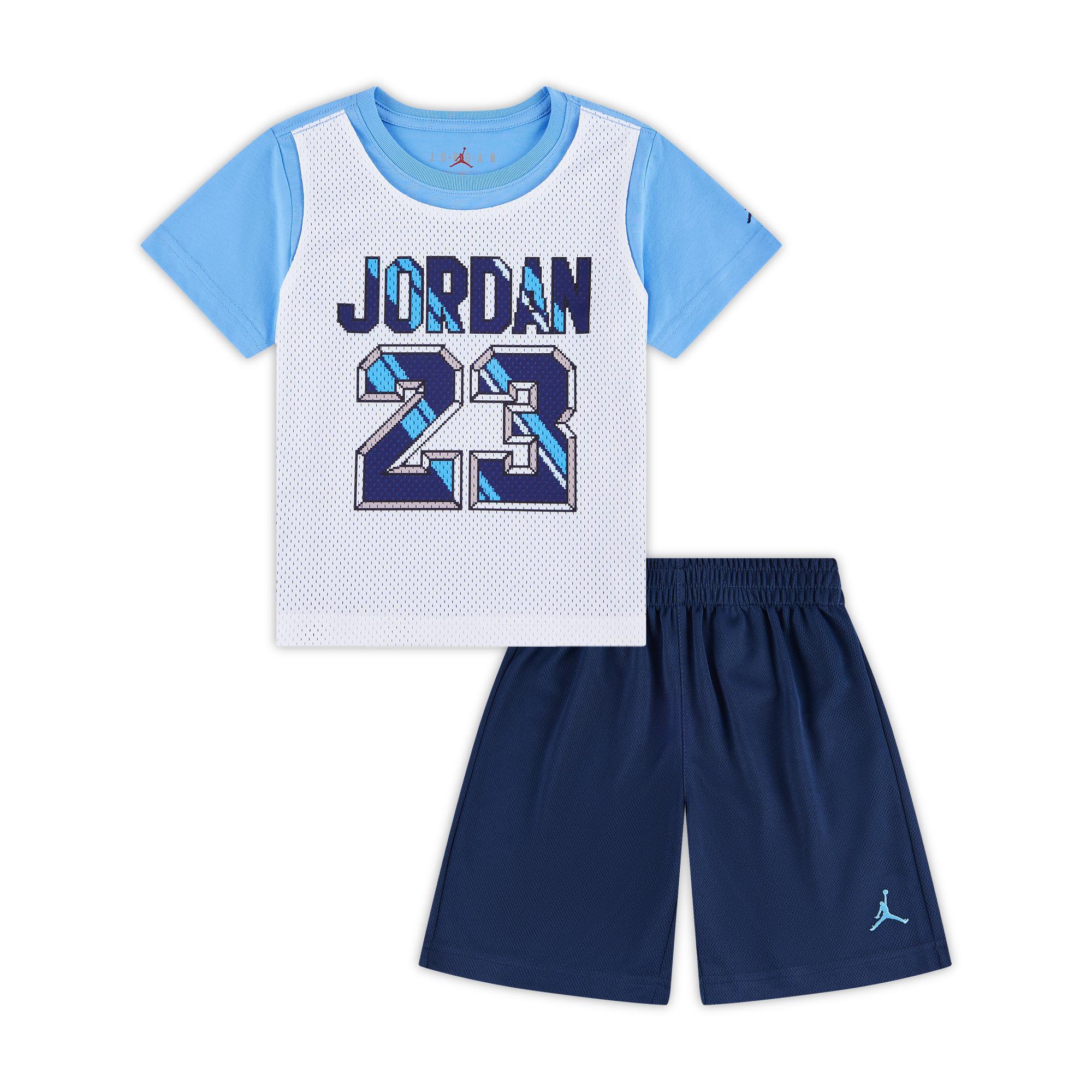 Jordan Повседневный спортивный костюм 23 Мягкая футболка с надписью, с круглым вырезом и коротким рукавом Удобные универсальные дышащие шорты Детский костюм Темно-синий II2550-410 S
Jordan Повседневный спортивный костюм 23 Мягкая футболка с надписью, с круглым вырезом и коротким рукавом Удобные универсальные дышащие шорты Детский костюм Темно-синий II2550-410 S