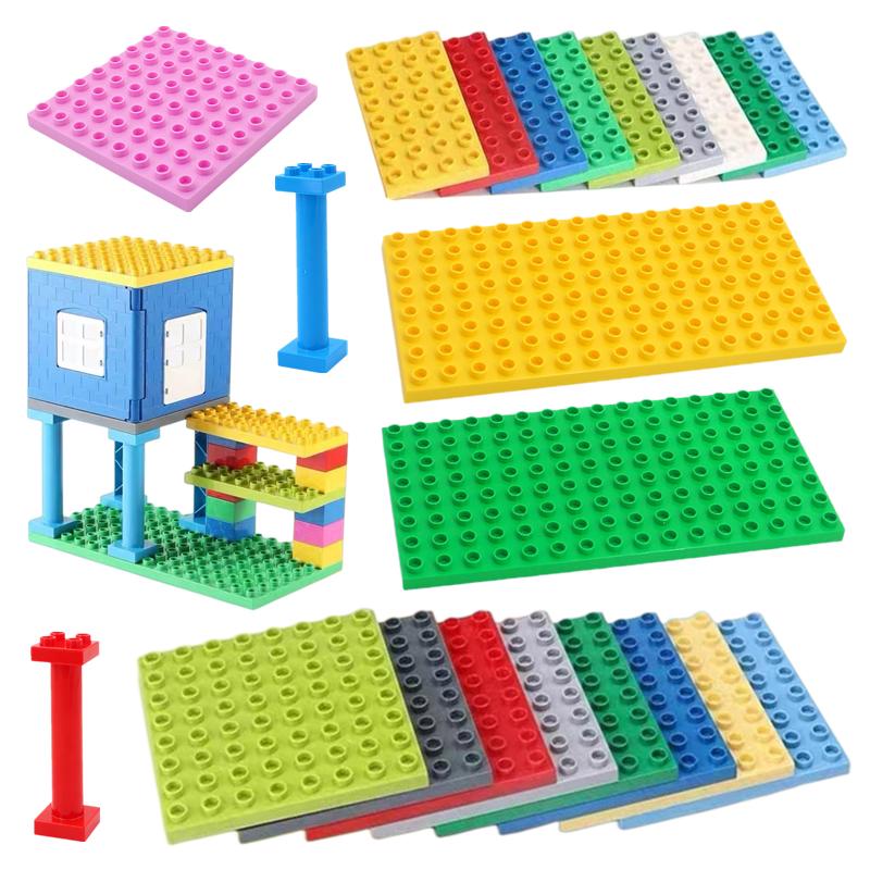Строительные блоки большого размера, двухсторонняя опорная пластина, совместимые большие кирпичи, пластиковые развивающие креативные игрушки для детей 
Строительные блоки большого размера, двухсторонняя опорная пластина, совместимые большие кирпичи, пластиковые развивающие креативные игрушки для детей
