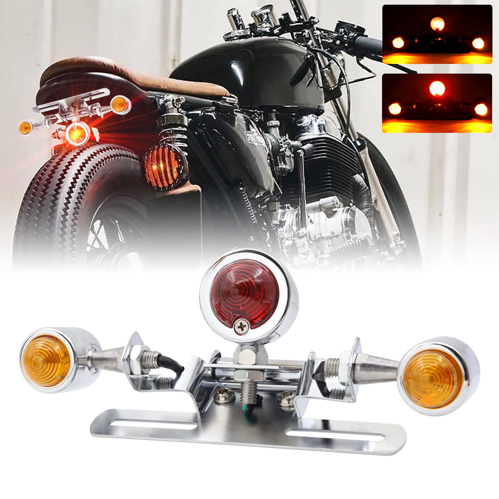 LED Tail Light for Integrated Motorcycle Rear Turn 2 12V LED Auxiliary License Plate Black License Plate IP67 Set of 1 Motorcycles, Lamp,
LED Tail Light for Integrated Motorcycle Rear Turn 2 12V LED Auxiliary License Plate Black License Plate IP67 Set of 1 Motorcycles, Lamp,