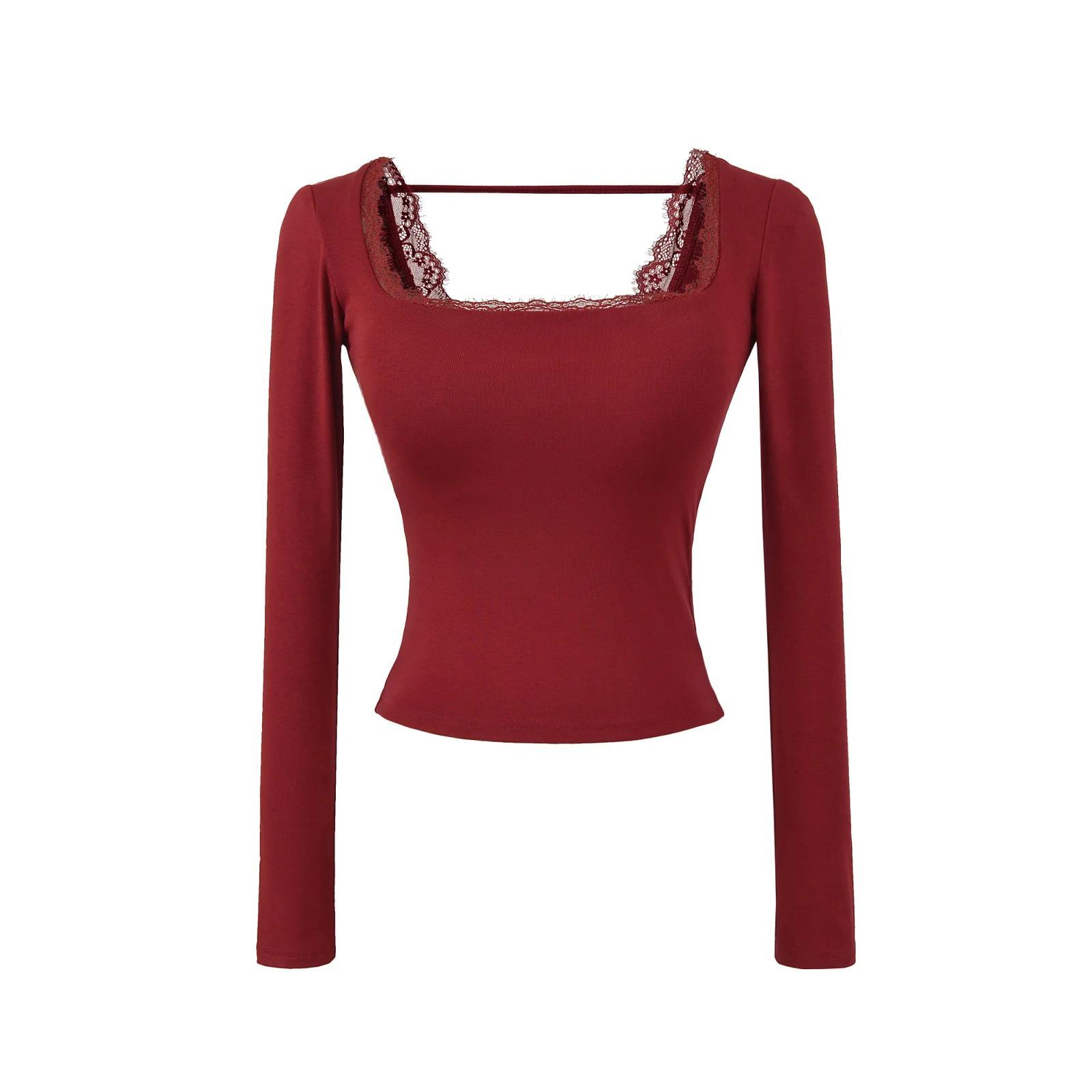 Women s Pure Desire Lace Trim Long Sleeve Slim Fit Top with Chest Pads - Ideal for Spring and Autumn Medium
Women s Pure Desire Lace Trim Long Sleeve Slim Fit Top with Chest Pads - Ideal for Spring and Autumn Medium