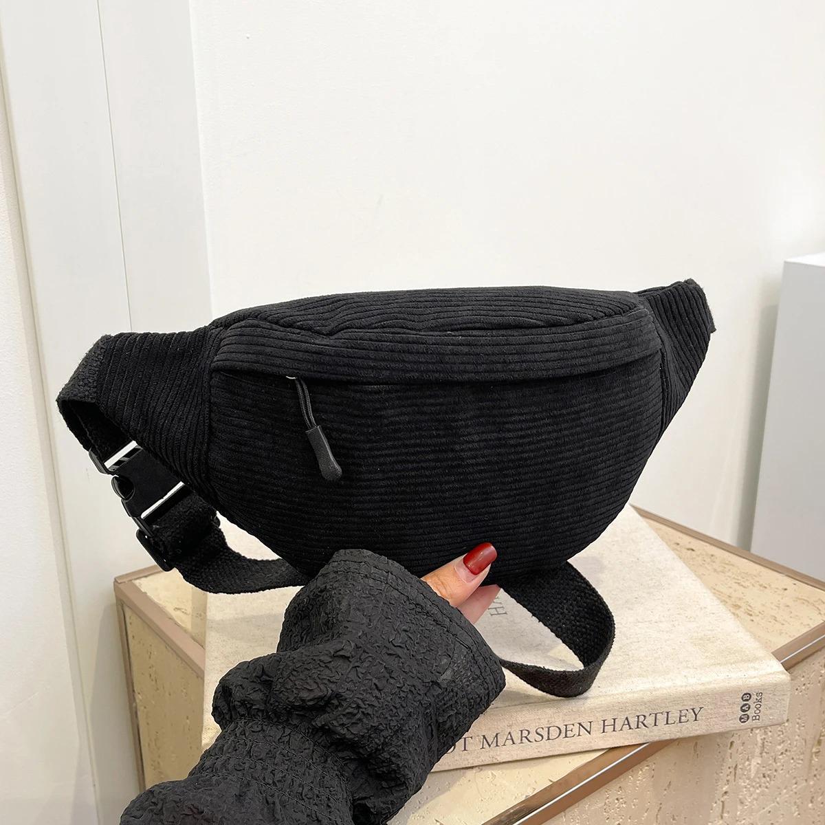 Casual Corduroy Belt Bags for Women Fashi Fanny Pack Female Banana Waist Bag Hip Purse Shoulder Crossbody Chest Bag Pocket чорний
Casual Corduroy Belt Bags for Women Fashi Fanny Pack Female Banana Waist Bag Hip Purse Shoulder Crossbody Chest Bag Pocket чорний