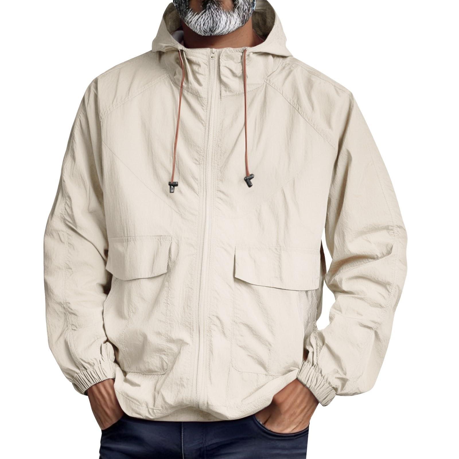 Men s Outdoor Windproof Sun Jacket - Large Pocket Zip Adjustable Hooded Trench Coat M бежевый
Men s Outdoor Windproof Sun Jacket - Large Pocket Zip Adjustable Hooded Trench Coat M бежевый