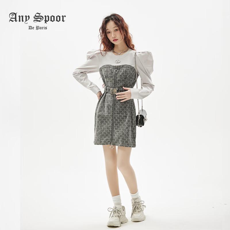 ANY SPOOR 2025 Spring Long-Sleeve Knit Patchwork Denim Dress M
ANY SPOOR 2025 Spring Long-Sleeve Knit Patchwork Denim Dress M