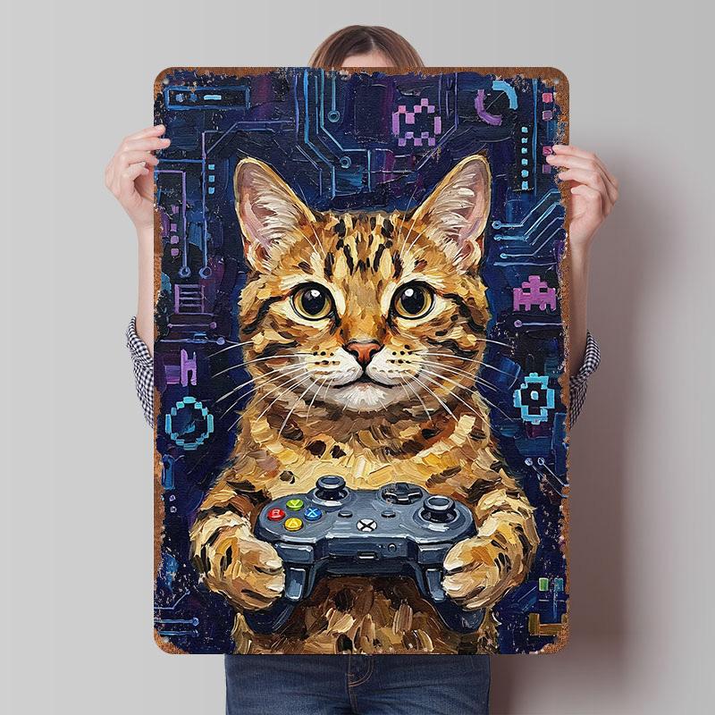 Gamer Cat Painting Poster Customized Wall Art Vintage Metal Signs Retro Tin Plaque for Man Cave Modern Home Decoration Luxury 7.9x11.8In(20x30cm)
Gamer Cat Painting Poster Customized Wall Art Vintage Metal Signs Retro Tin Plaque for Man Cave Modern Home Decoration Luxury 7.9x11.8In(20x30cm)